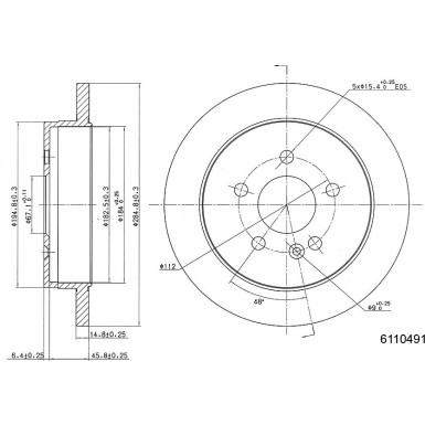 Metzger | Bremsscheibe | 6110491