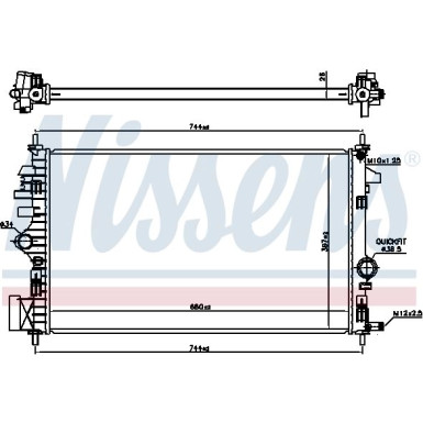 Nissens | Kühler, Motorkühlung | 630773