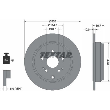 Textar | Bremsscheibe | 92227203