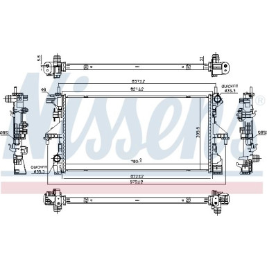 Nissens | Kühler, Motorkühlung | 606538