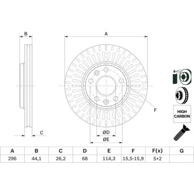 BOSCH | Bremsscheibe | 0 986 479 E77