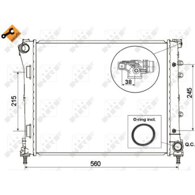 NRF | Kühler, Motorkühlung | 53525