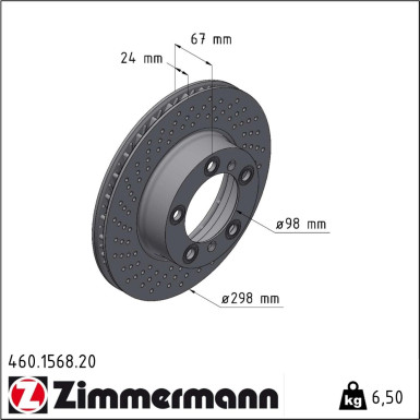 Zimmermann | Bremsscheibe | 460.1568.20