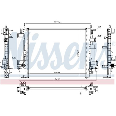 Nissens | Kühler, Motorkühlung | 637662