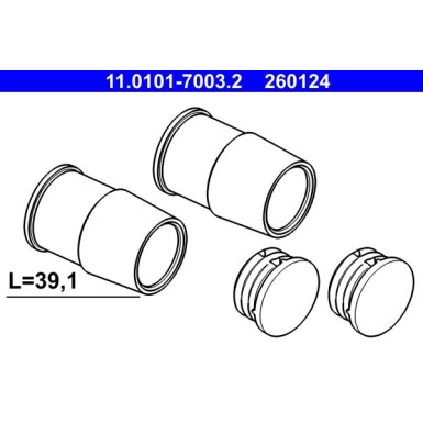 ATE | Führungshülsensatz, Bremssattel | 11.0101-7003.2