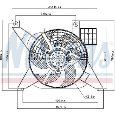 Nissens | Lüfter, Motorkühlung | 85476