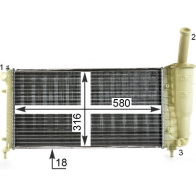 Mahle | Kühler, Motorkühlung | CR 1994 000S