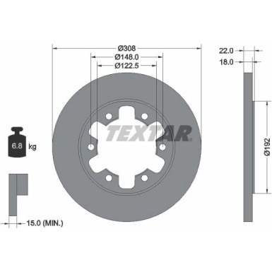 Textar | Bremsscheibe | 92275803