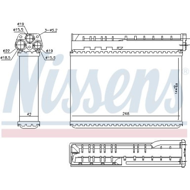 Nissens | Wärmetauscher, Innenraumheizung | 70512