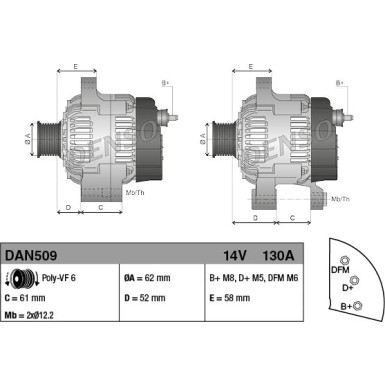 Denso | Generator | DAN509