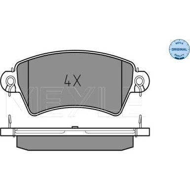 Meyle | Bremsbelagsatz, Scheibenbremse | 025 233 9617