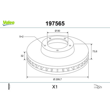 Valeo | Bremsscheibe | 197565