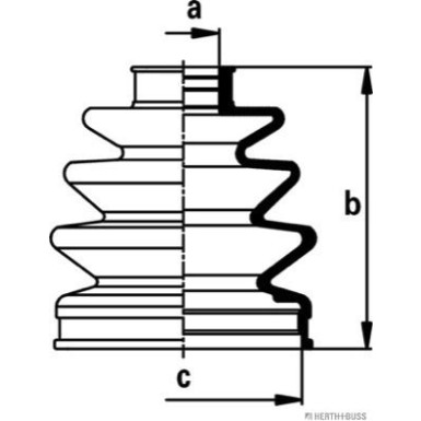 Herth+Buss Jakoparts | Faltenbalgsatz, Antriebswelle | J2861031