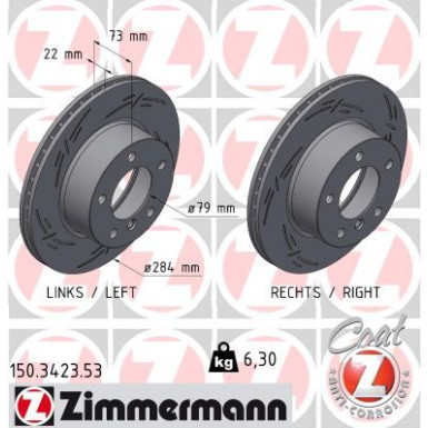 Zimmermann | Bremsscheibe | 150.3423.53