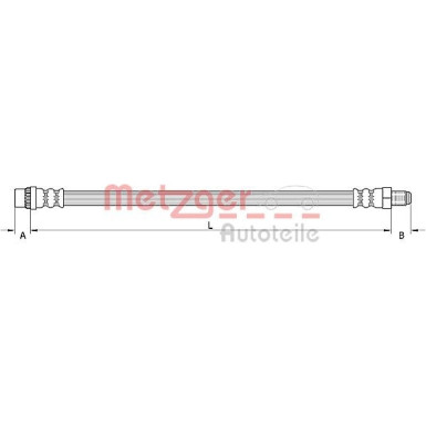 Metzger | Bremsschlauch | 4110897