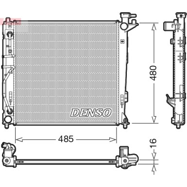 Denso | Kühler, Motorkühlung | DRM41007