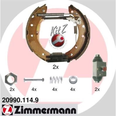 Zimmermann | Bremsbackensatz | 20990.114.9