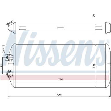 Nissens | Wärmetauscher, Innenraumheizung | 71164