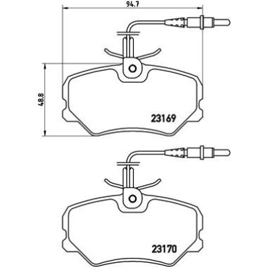 Brembo | Bremsbelagsatz, Scheibenbremse | P 61 050