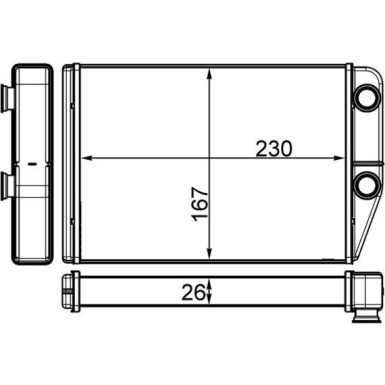 Mahle | Wärmetauscher, Innenraumheizung | AH 225 000S