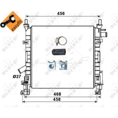 NRF | Kühler, Motorkühlung | 53651