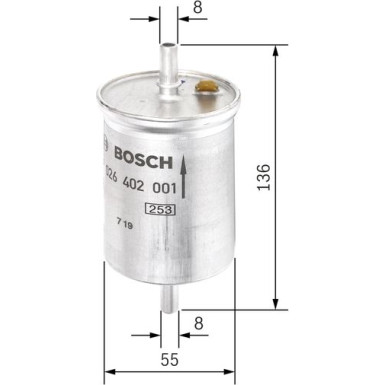 BOSCH | Kraftstofffilter | F 026 402 001