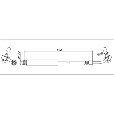 Metzger | Bremsschlauch | 4111348