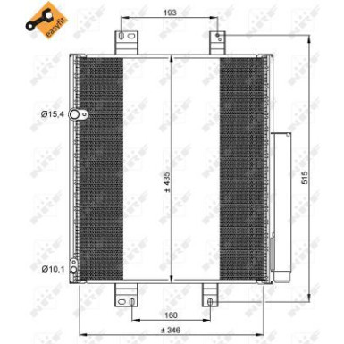 NRF | Kondensator, Klimaanlage | 35853