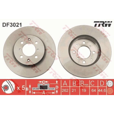 TRW | Bremsscheibe | DF3021