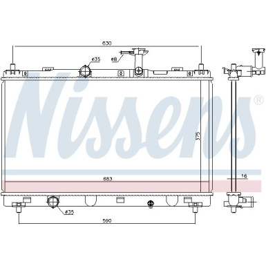 Nissens | Kühler, Motorkühlung | 606146