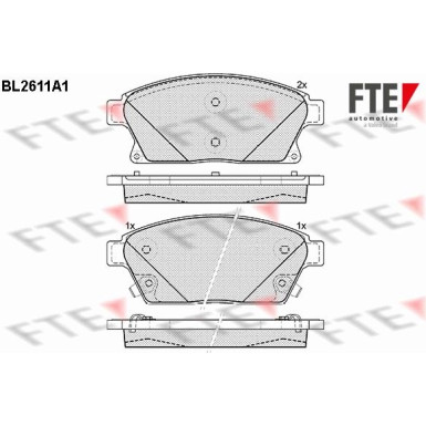 FTE | Bremsbelagsatz, Scheibenbremse | 9010858