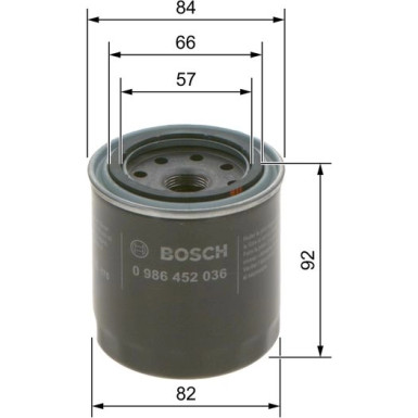 BOSCH 0 986 452 036 Ölfilter