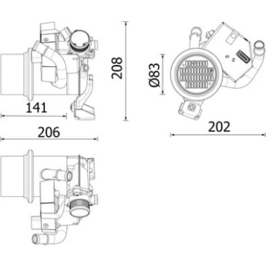 Mahle | Kühler, Abgasrückführung | CE 39 000P