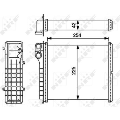 NRF | Wärmetauscher, Innenraumheizung | 54239