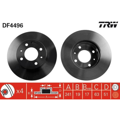 TRW | Bremsscheibe | DF4496