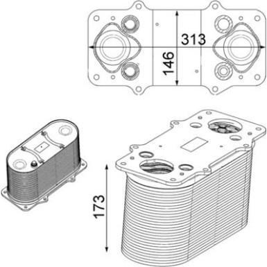 Mahle | Ladeluftkühler | CI 232 000P