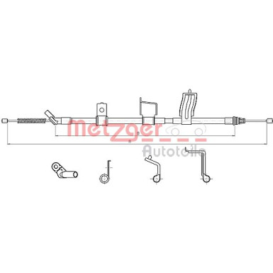 Metzger | Seilzug, Feststellbremse | 17.0330