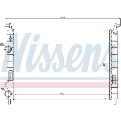 Nissens | Kühler, Motorkühlung | 61683