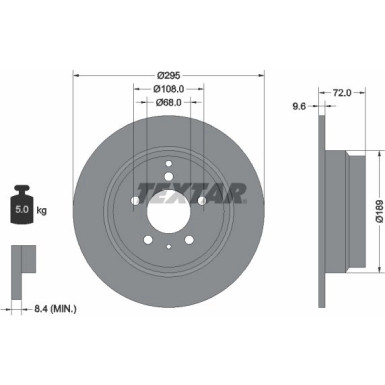 Textar | Bremsscheibe | 92066803