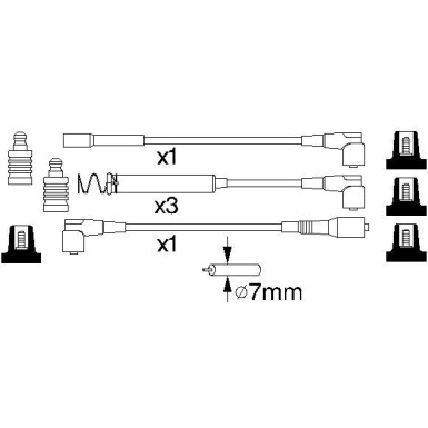 BOSCH | Zündleitungssatz | 0 986 356 747