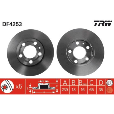 TRW | Bremsscheibe | DF4253