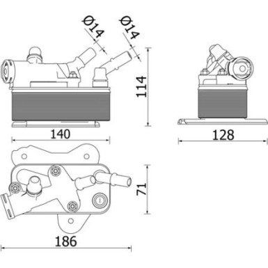 Mahle | Ölkühler, Automatikgetriebe | CLC 225 000P