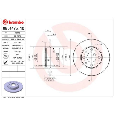 Brembo | Bremsscheibe | 08.4475.10