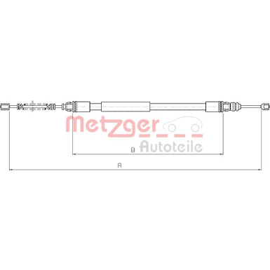 Metzger | Seilzug, Feststellbremse | 10.4712