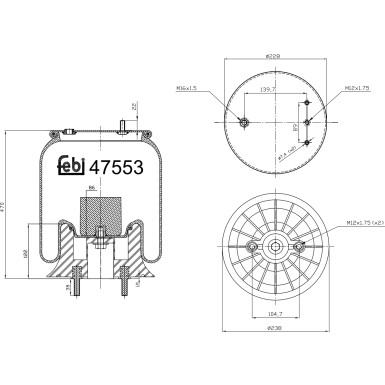 FEBI BILSTEIN 47553 Federbalg, Luftfederung