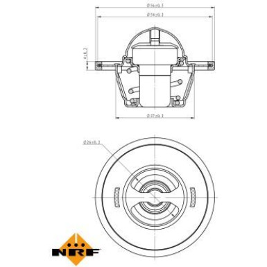 NRF | Thermostat, Kühlmittel | 725135