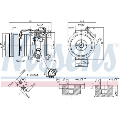 Nissens | Kompressor, Klimaanlage | 890066