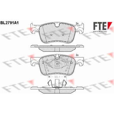 FTE | Bremsbelagsatz, Scheibenbremse | 9010984