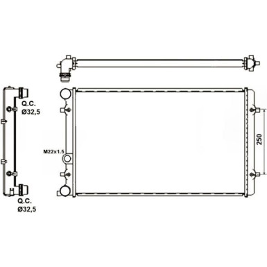 NRF | Kühler, Motorkühlung | 509529A