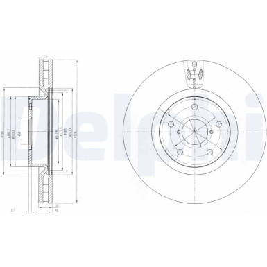 Delphi | Bremsscheibe | BG9055